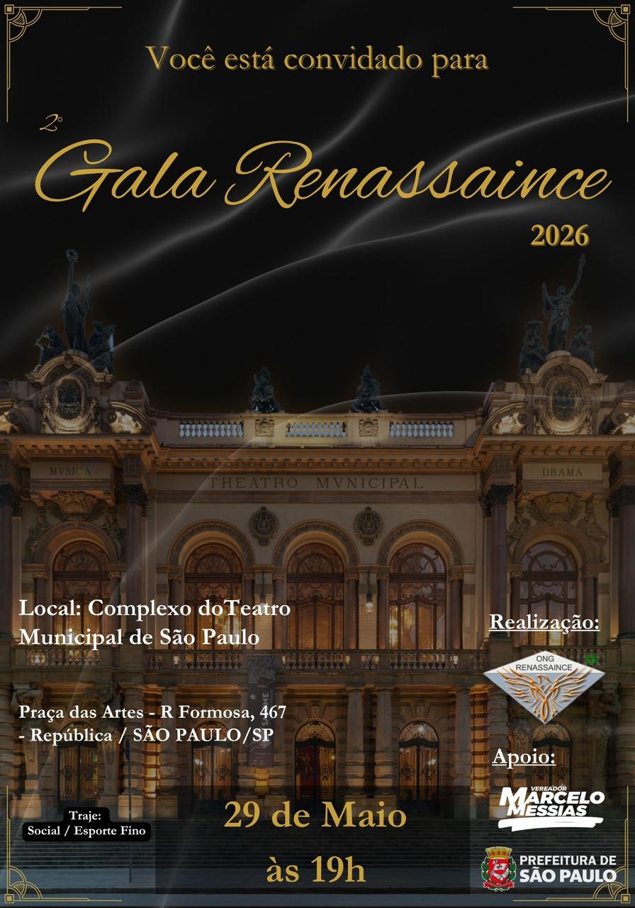 Gala Renaissance 2026 reúne autoridades, celebridades e líderes sociais em uma noite de inclusão, empreendedorismo e sustentabilidade