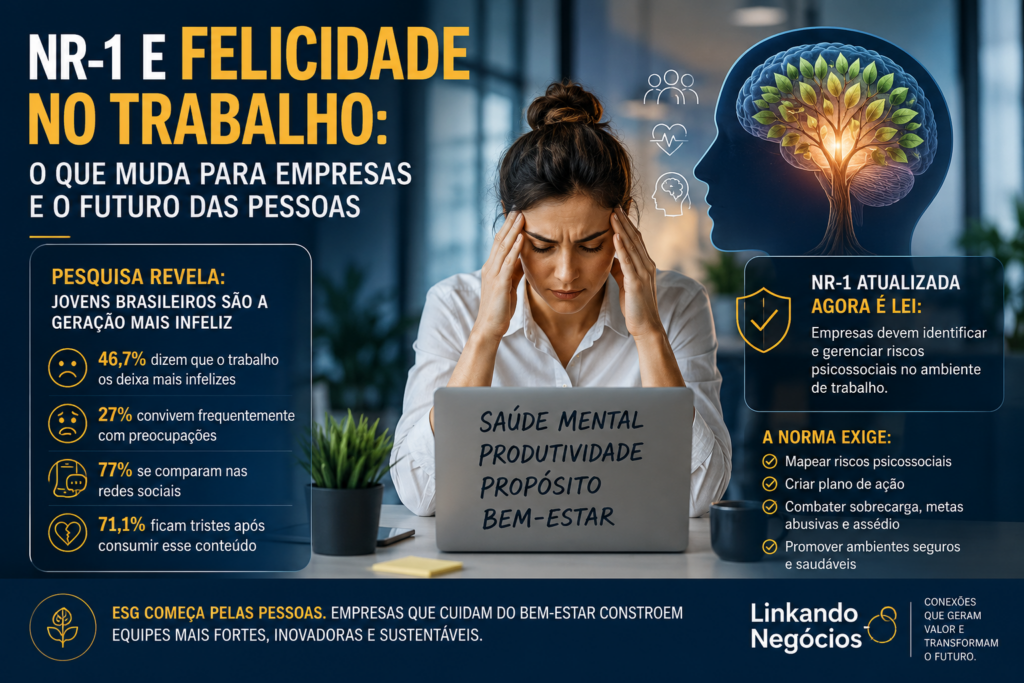 NR-1 e Felicidade no Trabalho: o que muda para empresas em 2026